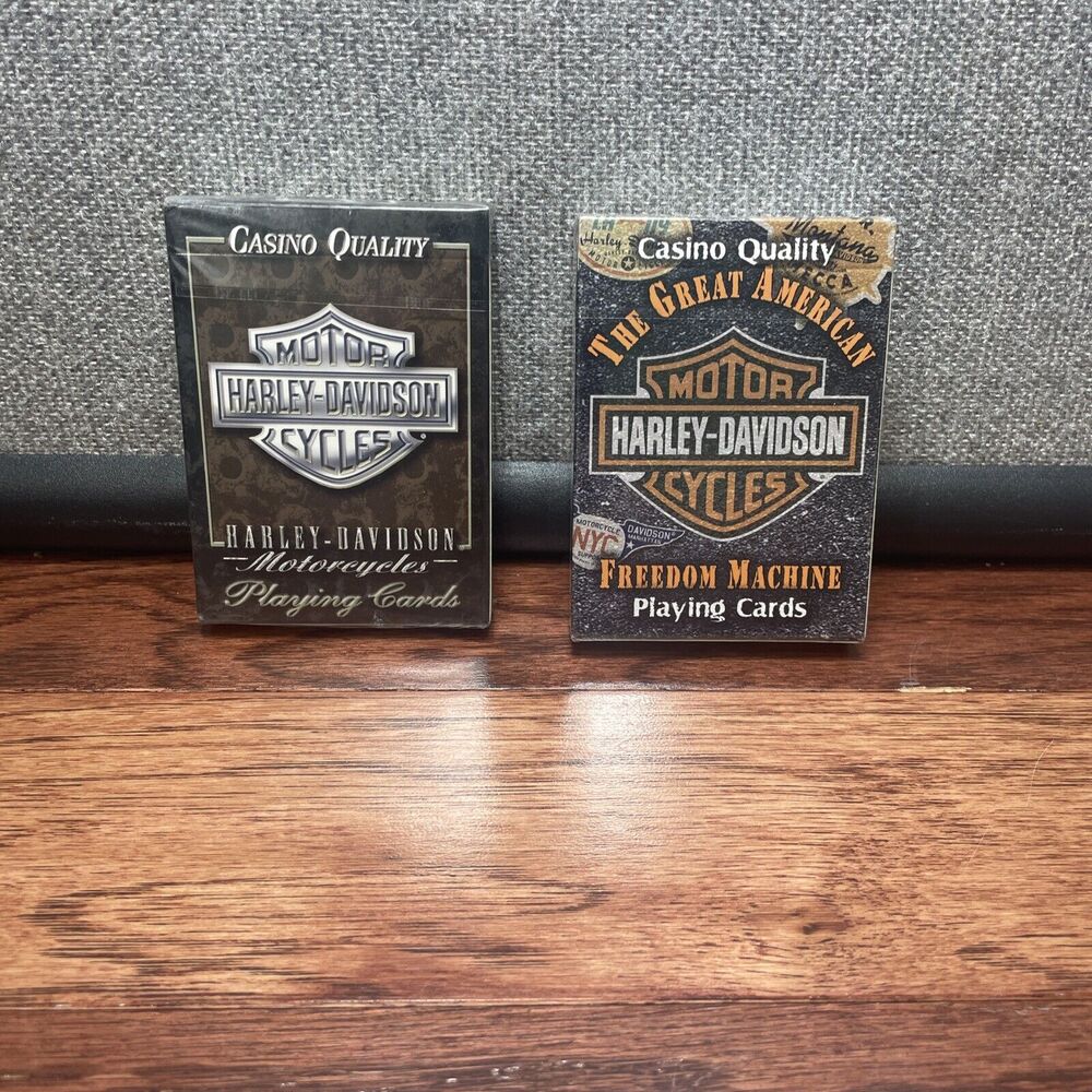 Harley-Davidson Motorcycles Casino Quality Deck of Playing Cards 2 Decks